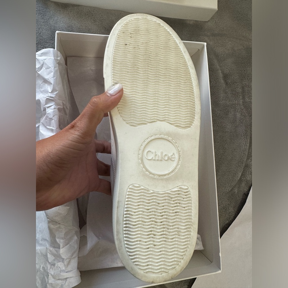 Authentic White Chloe Sneakers (message me if you have any questions or deals )